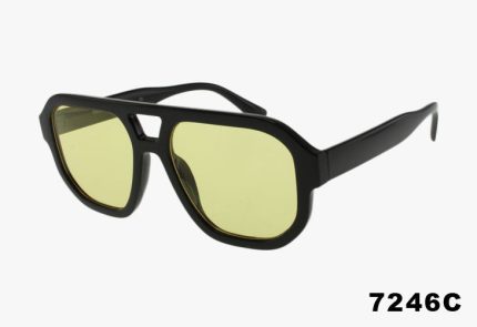 7246C - Classic Large Color Lens Pilot Wholesale Sunglasses